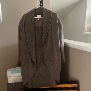 Cashmere Laundry By Shelli Segal Taupe Cardigan L